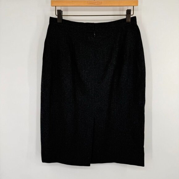 Talbots Womens Charcoal Pencil Skirt Size 10 100% Pure Wool pockets lined - Picture 6 of 8